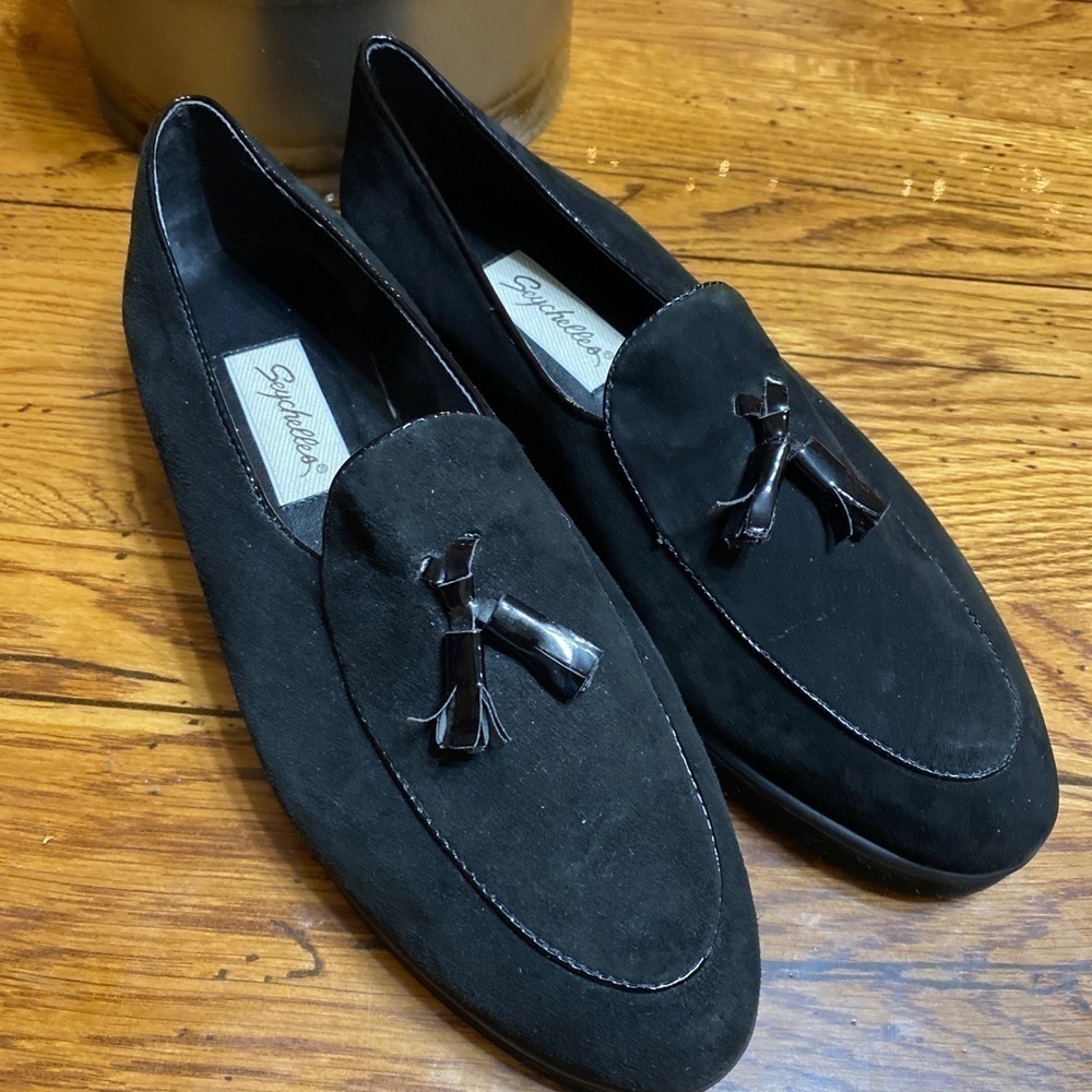 SEYCHELLES Women's Black Ruffle Classic Heels Dress Shoes Size 7-7.5/35.
